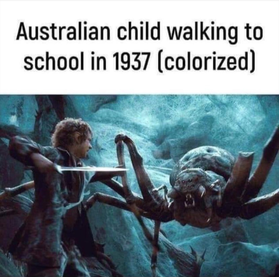 australian child walking to school - Australian child walking to school in 1937 colorized