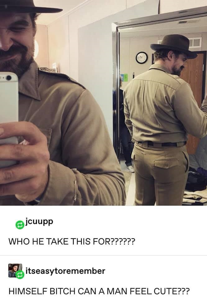 david harbour dad bod - Who He Take This For?????? itseasytoremember Himself Bitch Can A Man Feel Cute???