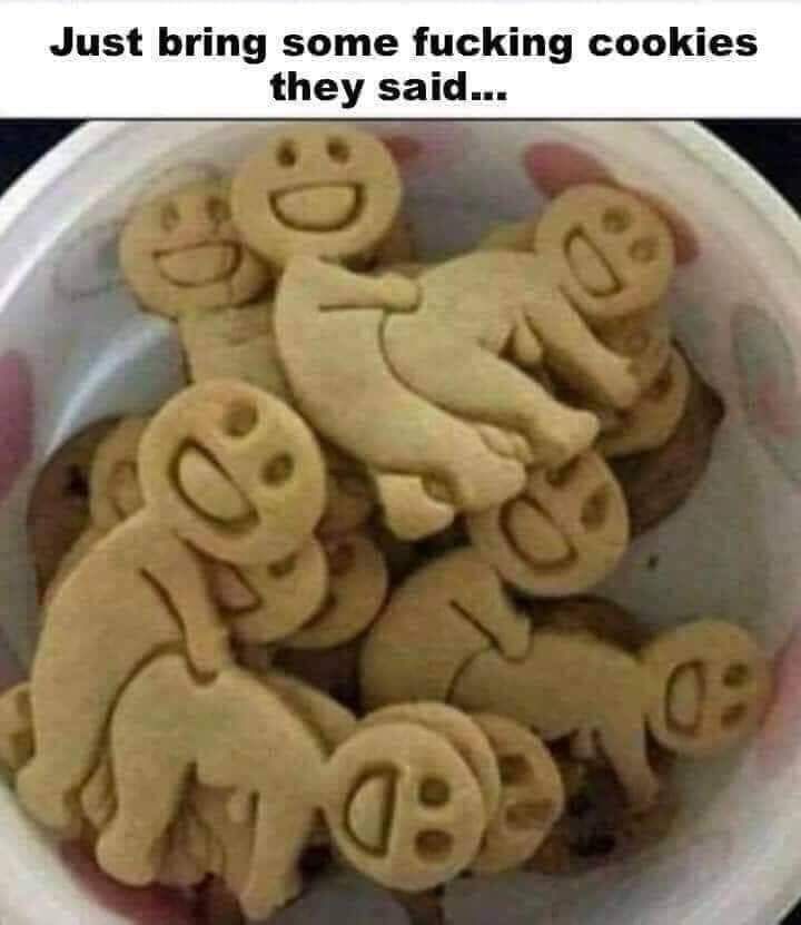 Just bring some fucking cookies they said...