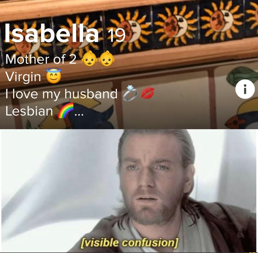 Isabella 19 Mother of 2 Virgin I love my husband Lesbian visible confusion