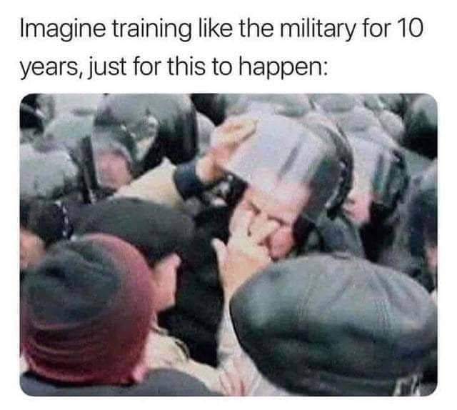 Imagine training the military for 10 years, just for this to happen