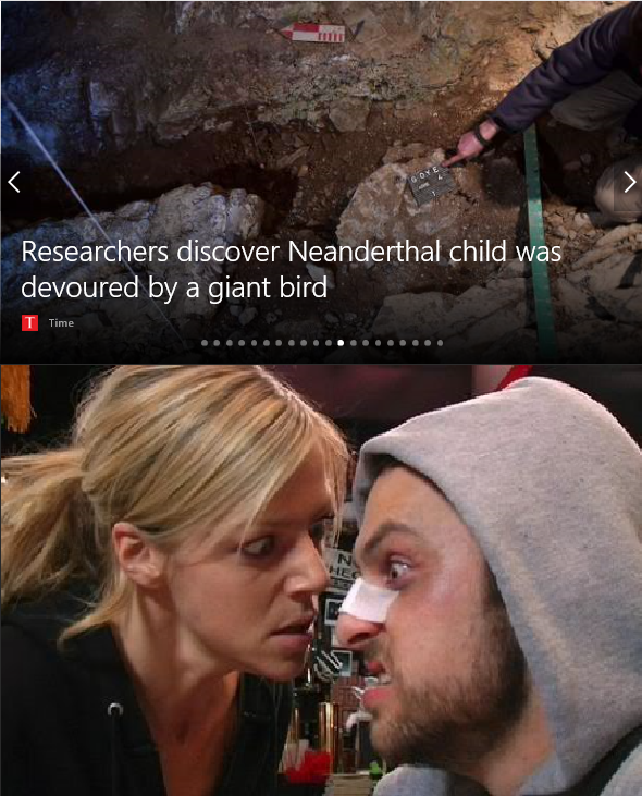it's always sunny in philadelphia - Researchers discover Neanderthal child was devoured by a giant bird