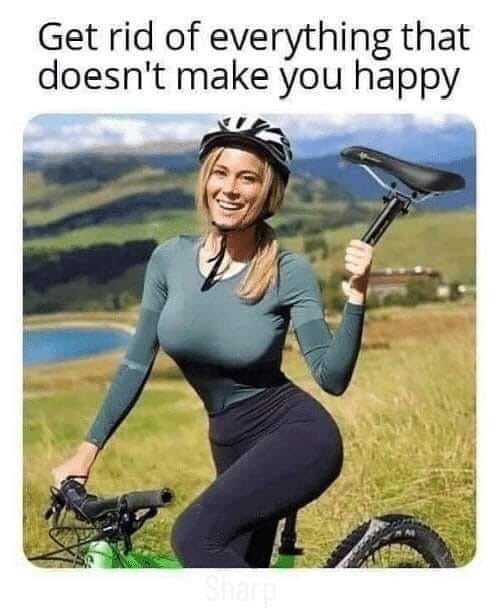 cycling - Get rid of everything that doesn't make you happy