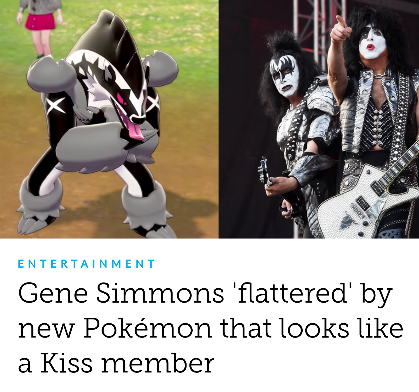 photo caption - Entertainment Gene Simmons 'flattered' by new Pokmon that looks a Kiss member