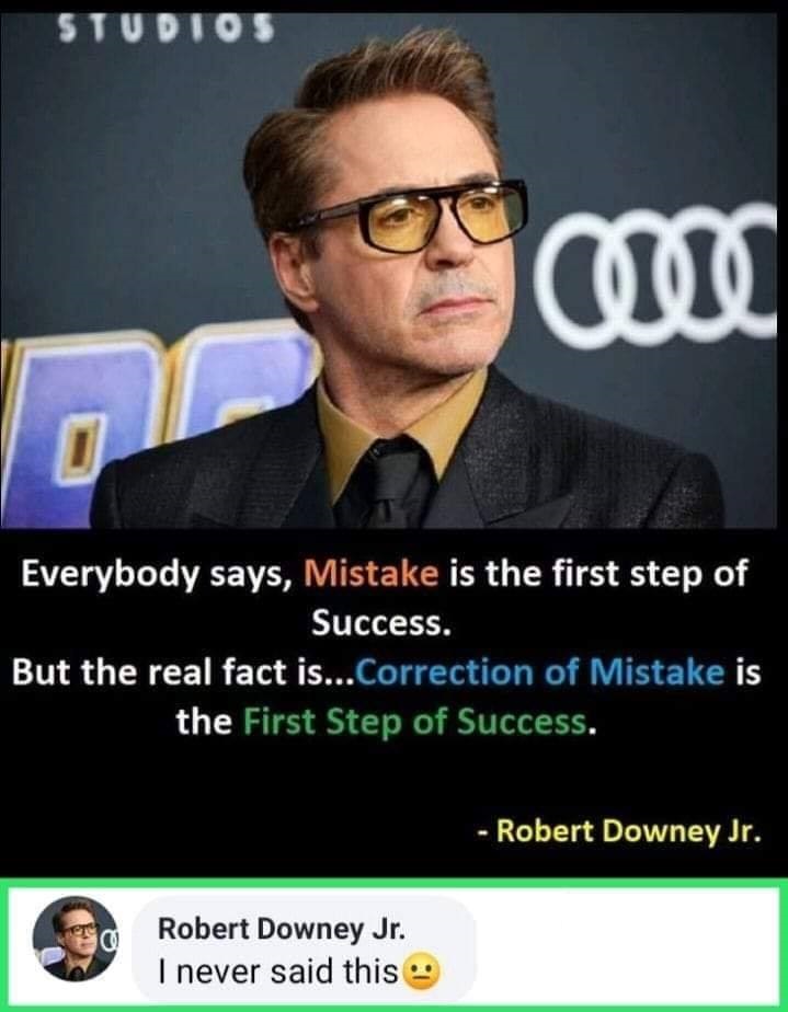 robert downey jr avengers endgame premiere - Studios Everybody says, Mistake is the first step of Success. But the real fact is...Correction of Mistake is the First Step of Success. Robert Downey Jr. Robert Downey Jr. I never said this