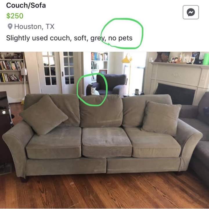 CouchSofa $250 Houston, Tx Slightly used couch, soft, grey, no pets