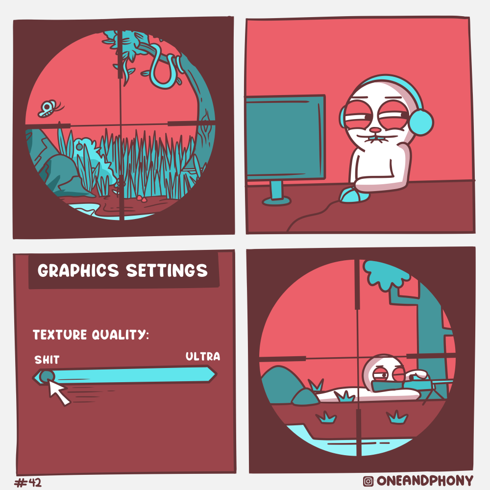 Video game - Graphics Settings Texture Quality Shit Ultra O O Oneandphony