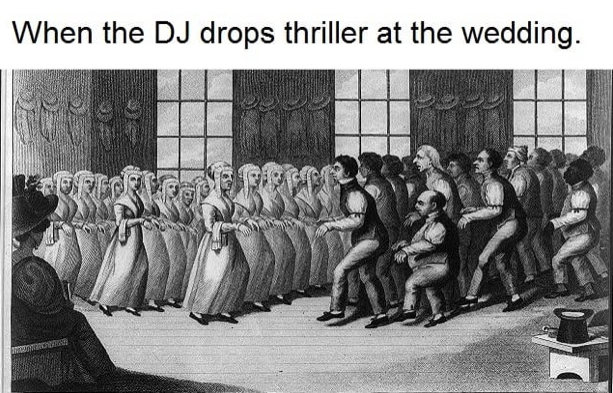 shakers dancing - When the Dj drops thriller at the wedding.