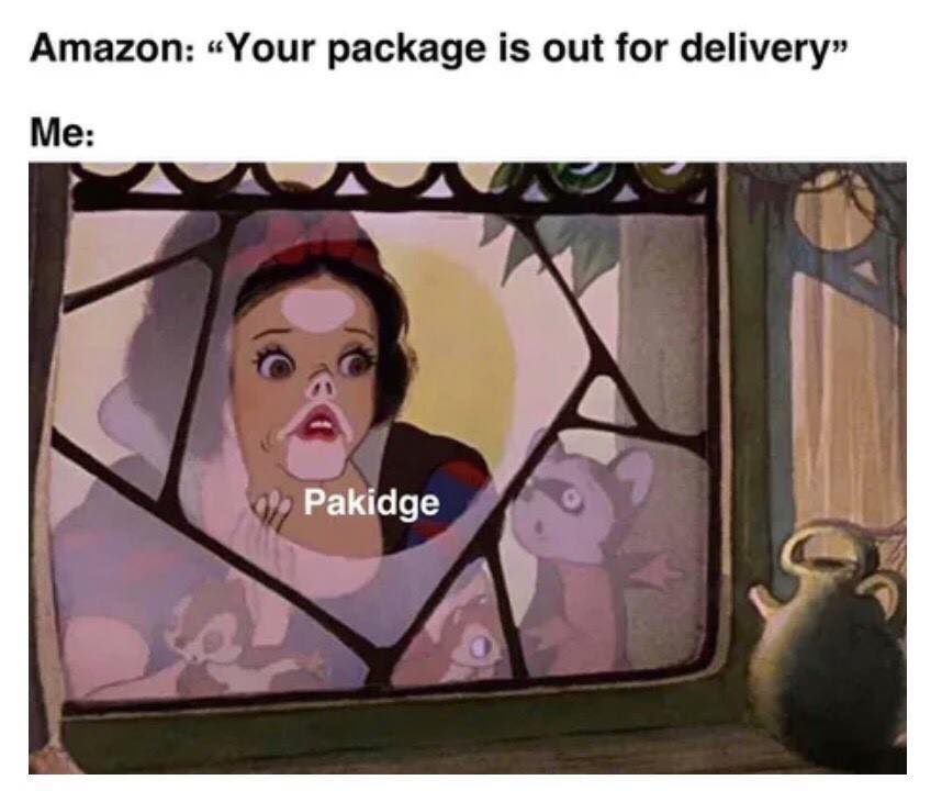 tell us your story - Amazon "Your package is out for delivery Me Pakidge