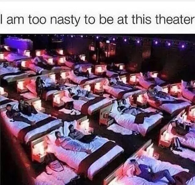 romantic movie theater - I am too nasty to be at this theater