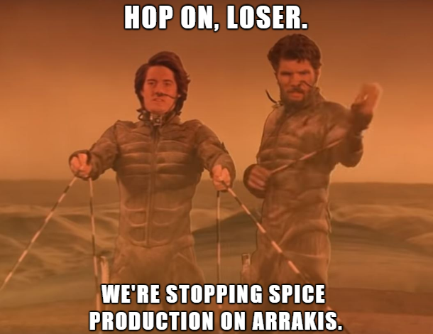 dune sandworm gif - Hop On, Loser. We'Re Stopping Spice Production On Arrakis.