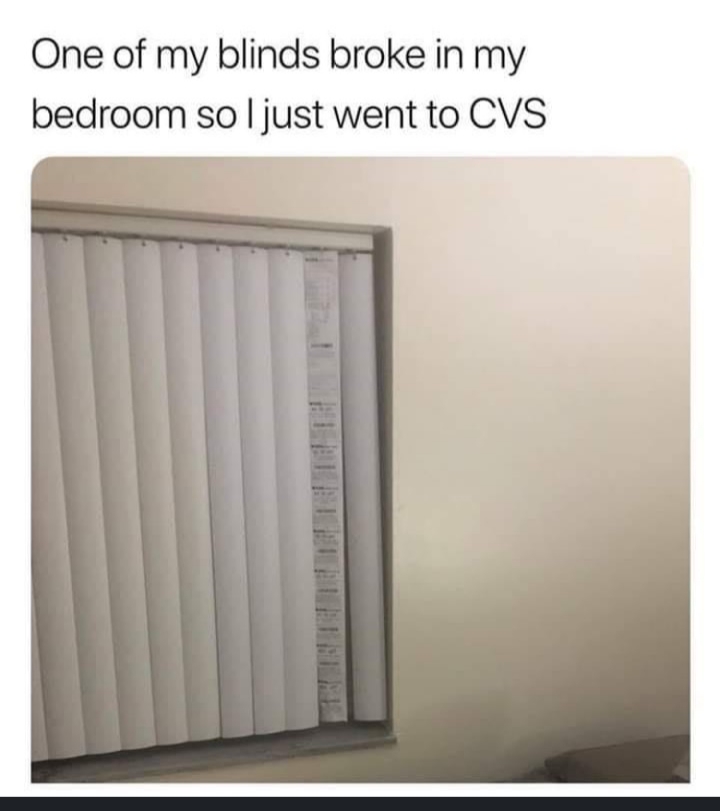 one of my blinds broke cvs - One of my blinds broke in my bedroom so I just went to Cvs
