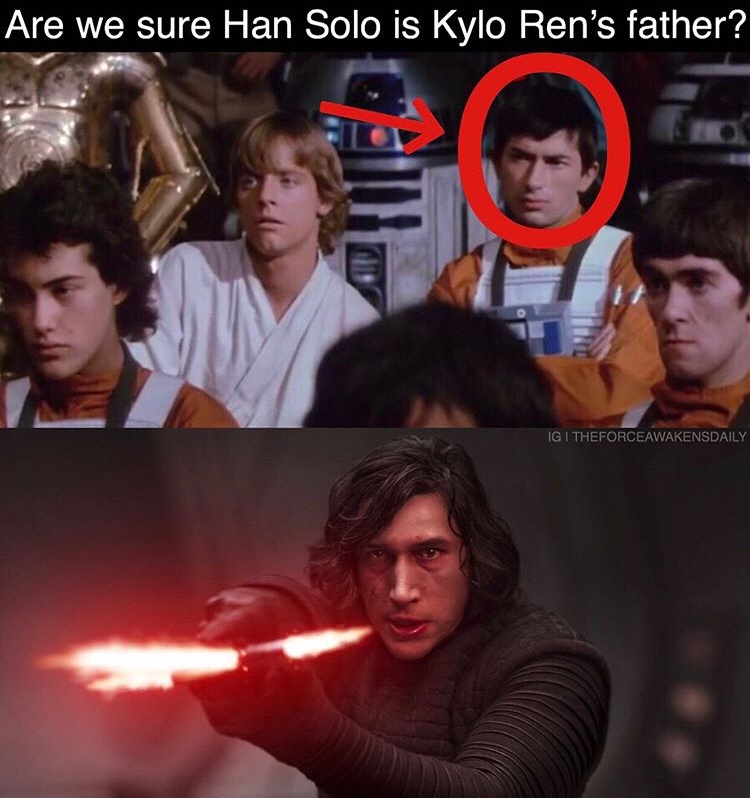 star wars kylo ren - Are we sure Han Solo is Kylo Ren's father? Ig I Theforceawakensdaily