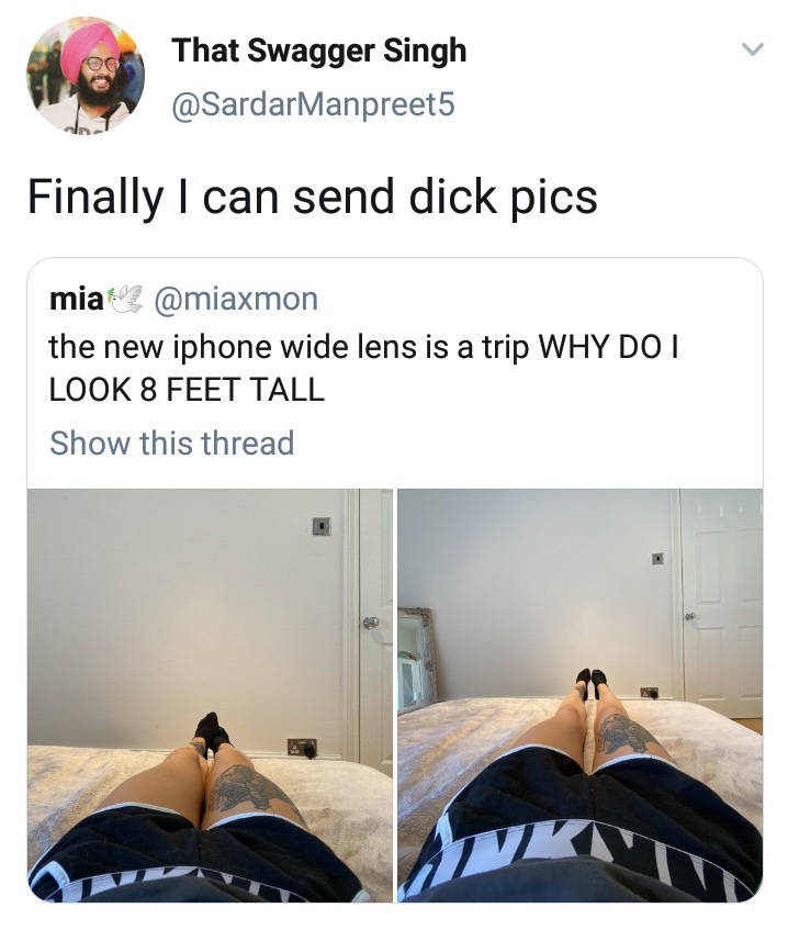 That Swagger Singh Finally I can send dick pics mia the new iphone wide len...