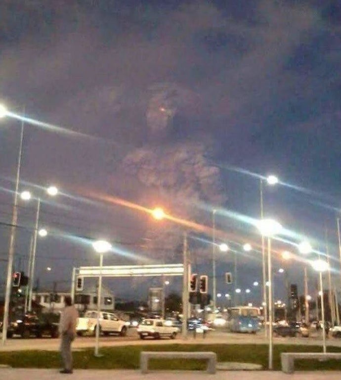 cursed_image of volcanic ash cloud in chile looks like