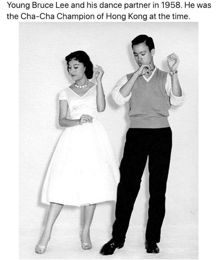 bruce lee cha cha champion - Young Bruce Lee and his dance partner in 1958. He was the ChaCha Champion of Hong Kong at the time.