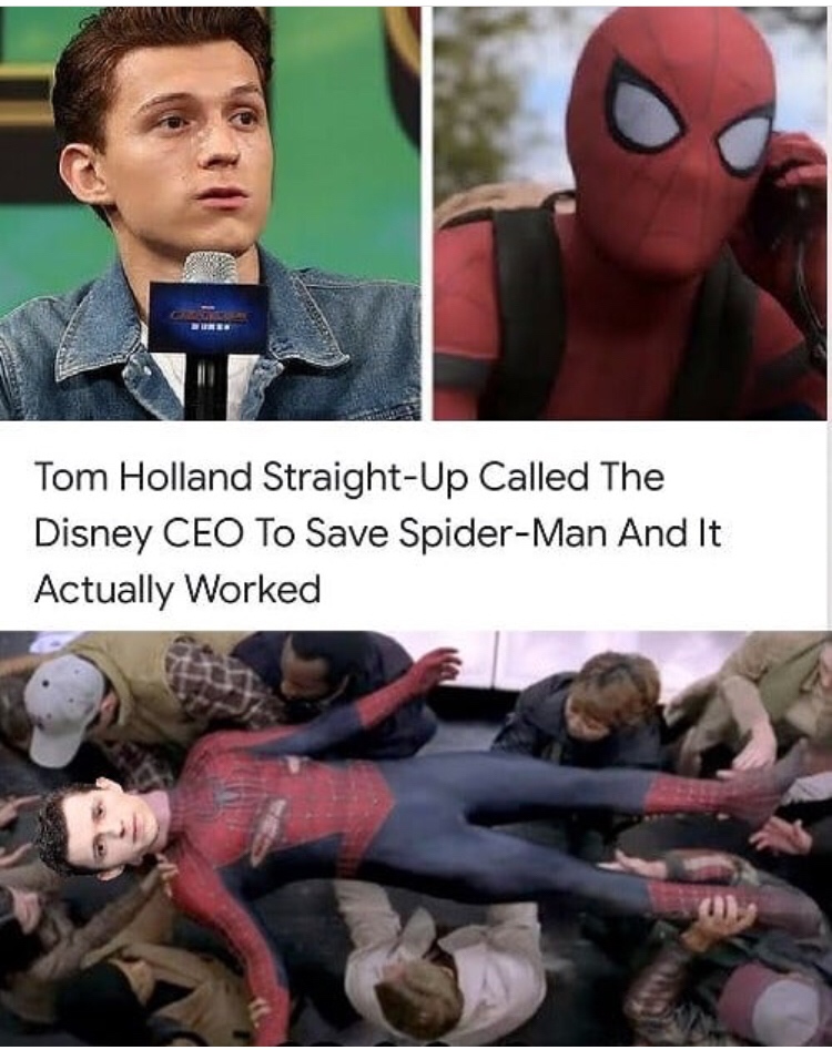 carefully now he's a hero - Tom Holland StraightUp Called The Disney Ceo To Save SpiderMan And It Actually worked