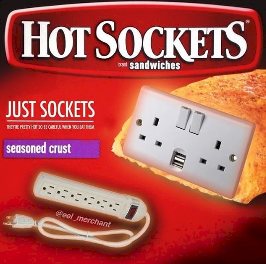 hot pockets - Hot Sockets brand sandwiches Just Sockets They'Re Pretty Hot So Be Careful When You Eat Them seasoned crust