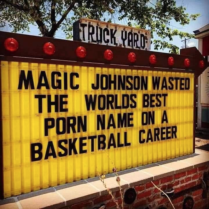 meme magic johnson best porn name - Truck Yard Magic Johnson Wasted The Worlds Best Porn Name On A Basketball Career