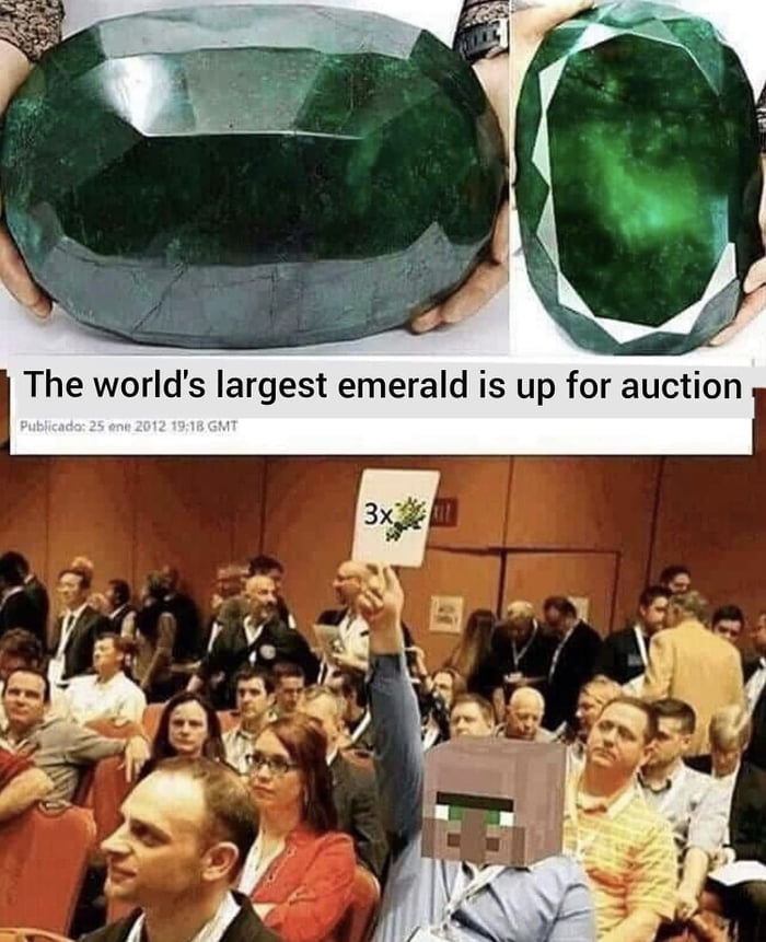 world's largest emerald meme - The world's largest emerald is up for auction, Publicado 25 ene 2012 Gmt 3x