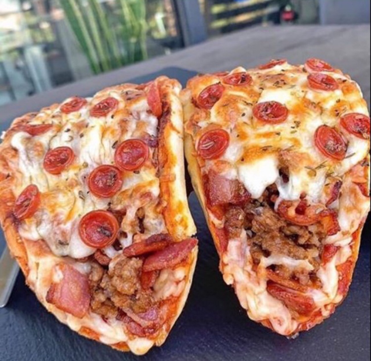 meat lovers pizza tacos
