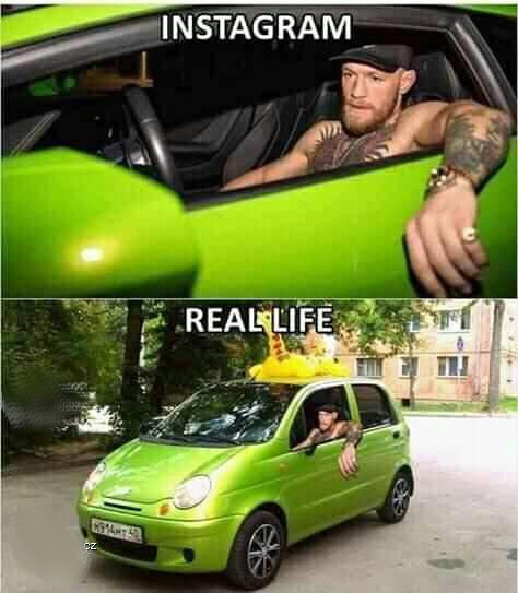 reality vs instagram car