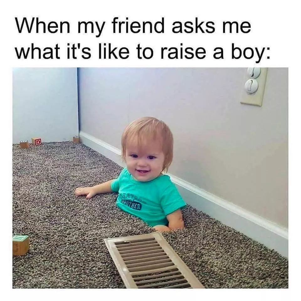 boys will be boys meme - When my friend asks me what it's to raise a boy Epother Santos
