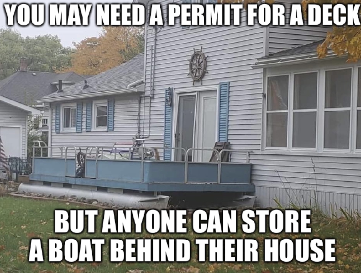 first and last refreshment house in england - You May Need A Permit For A Deck But Anyone Can Store A Boat Behind Their House