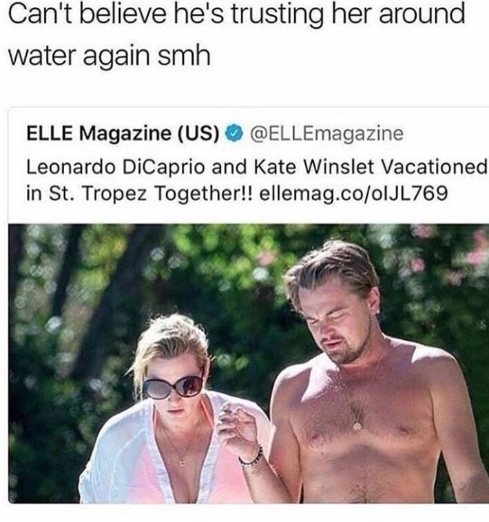leonardo dicaprio kate winslet 2017 - Can't believe he's trusting her around water again smh Elle Magazine Us Leonardo DiCaprio and Kate Winslet Vacationed in St. Tropez Together!! ellemag.coOIJL769