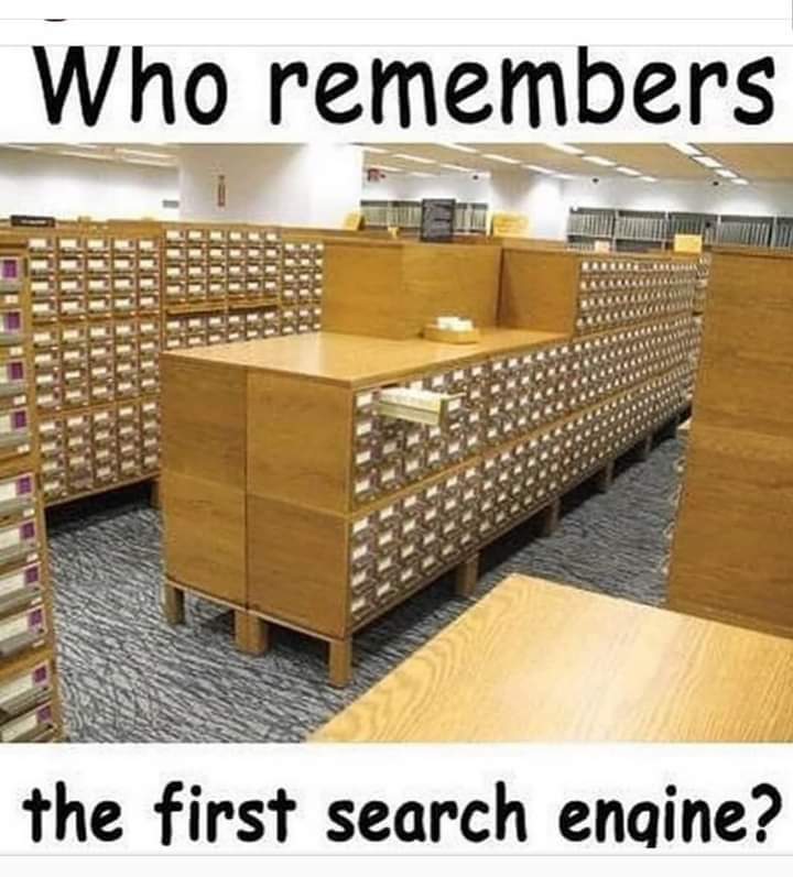 card catalog - Who remembers the first search engine?