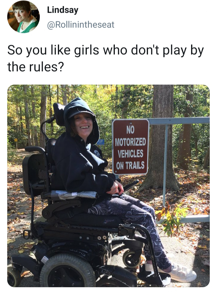 tree - Lindsay So you girls who don't play by the rules? Motorized Vehicles On Trails