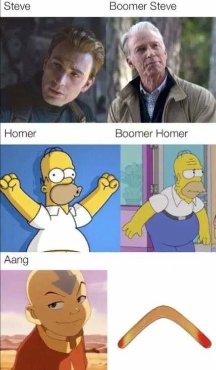 cartoon - Steve Boomer Steve Homer Boomer Homer 0 Aang