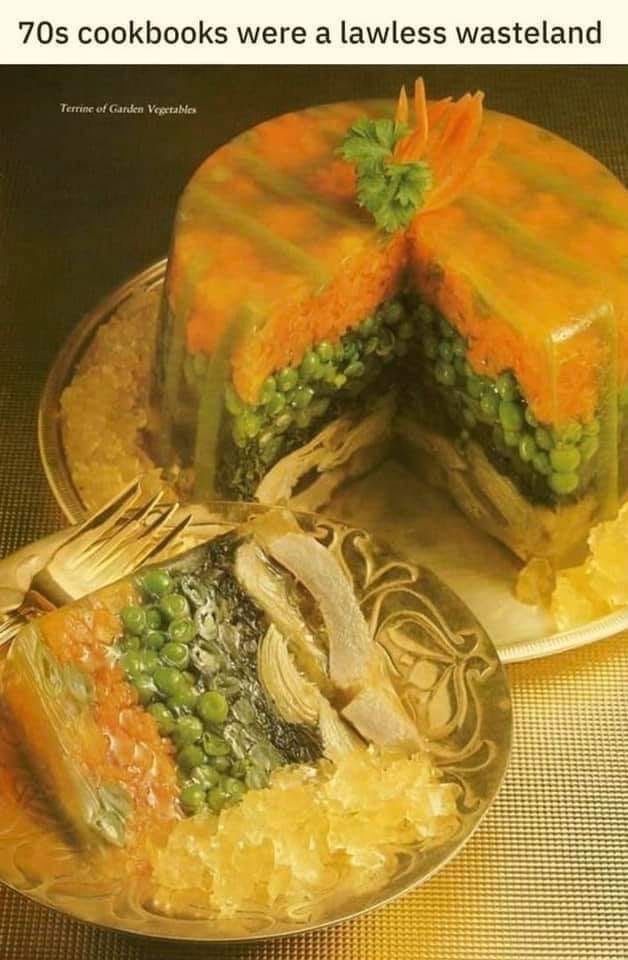 50s jello food - 70s cookbooks were a lawless wasteland Terrine of Garden Voetables