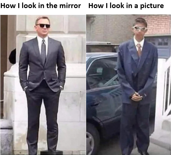 my grandma sees me meme - How I look in the mirror How I look in a picture