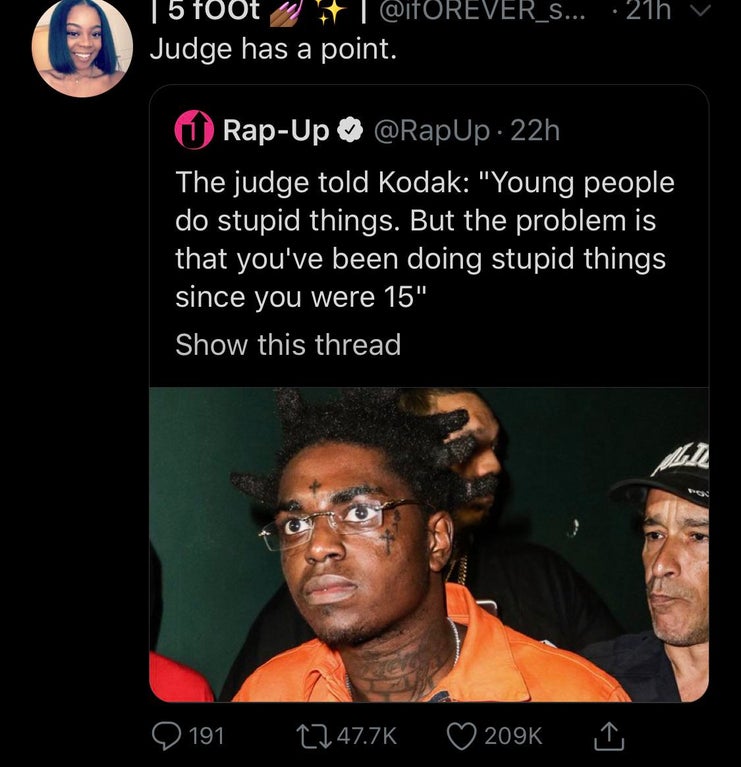 black twitter - Judge has a point. O RapUp The judge told Kodak