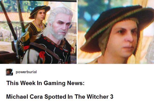 michael cera mustache witcher 3 - powerburial This Week In Gaming News Michael Cera Spotted In The Witcher 3