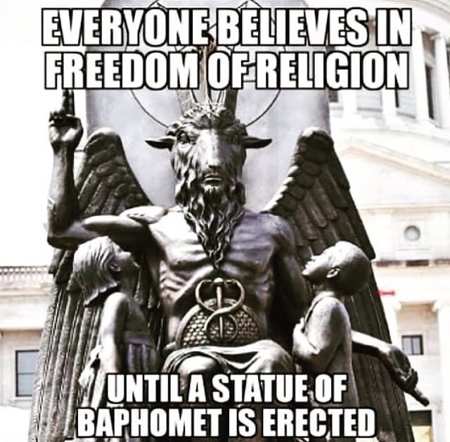 first and last refreshment house in england - Everyone Believes In Freedom Of Religion Until A Statue Of Baphomet Is Erected