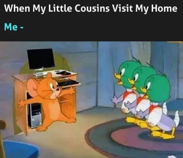 When My Little Cousins Visit My Home Me