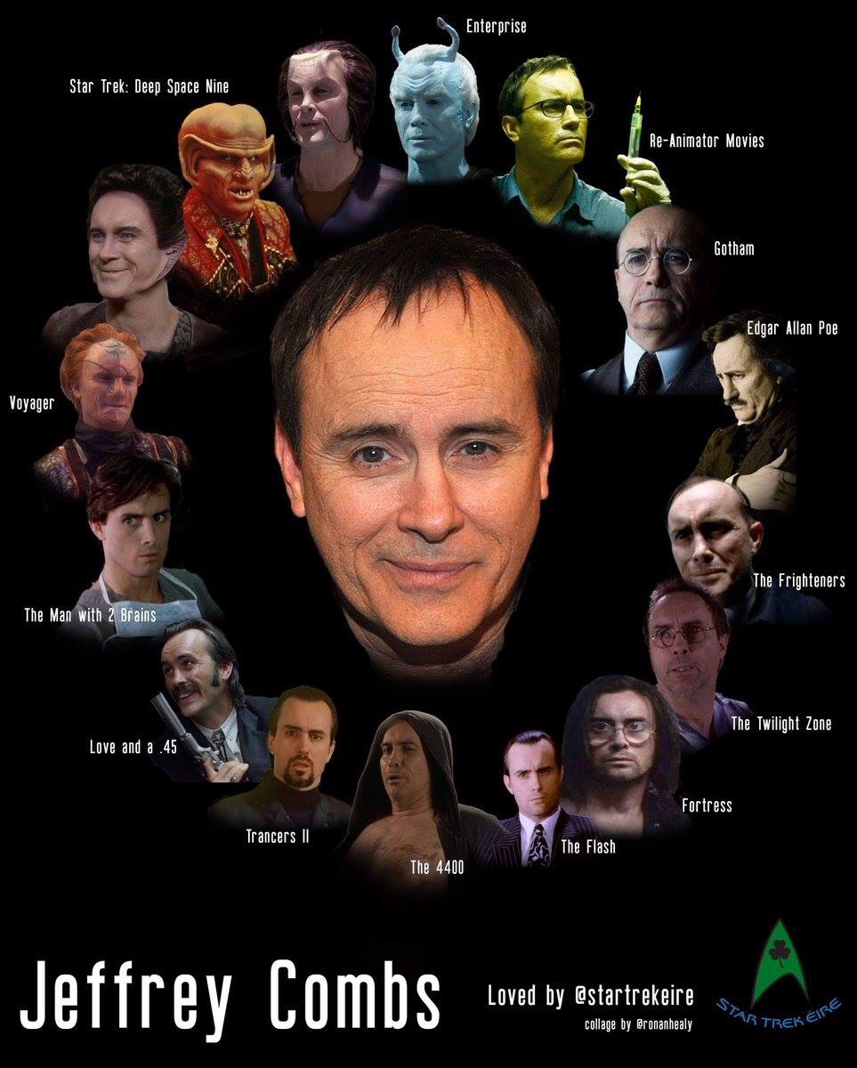 photo caption - Enterprise Star Trek Deep Space Nine ReAnimator Movies Gotham Edgar Allan Poe Voyager The Frighteners The Man with 2 Brains The Twilight Zone Love and a .45 Fortress Trancers Ii The Flash The 4400 Jeffrey Combs can sy moeder en Loved by St