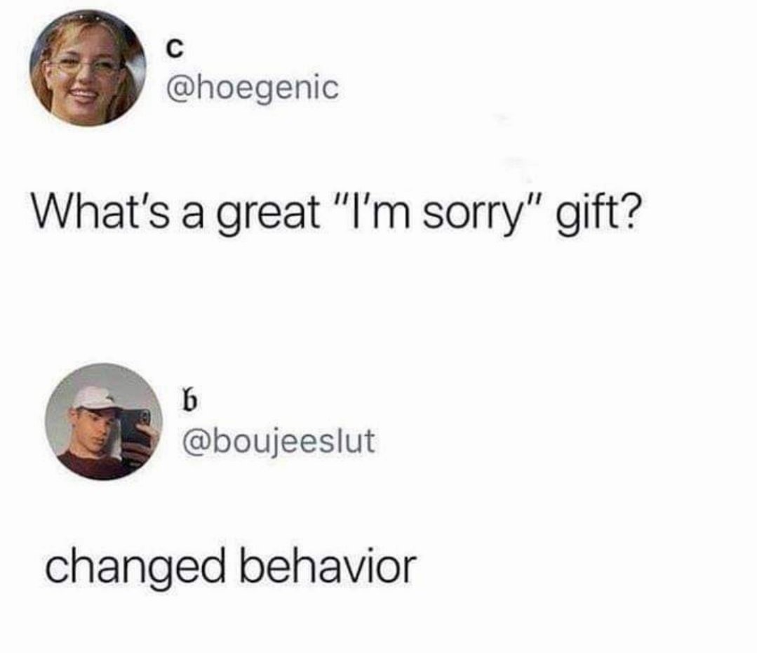 best im sorry gift changed behavior - What's a great "I'm sorry" gift? changed behavior