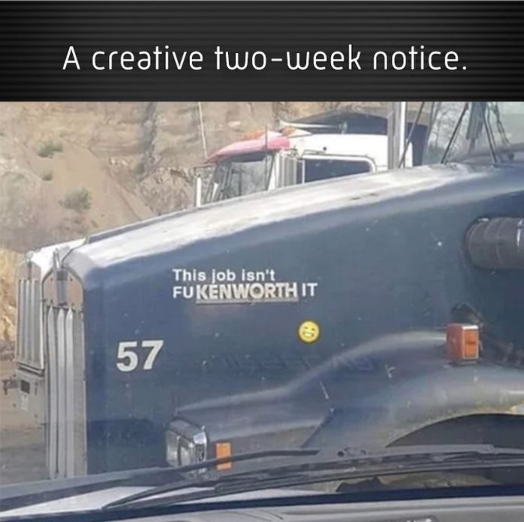 car - A creative twoweek notice. This job isn't Fukenworth It 57