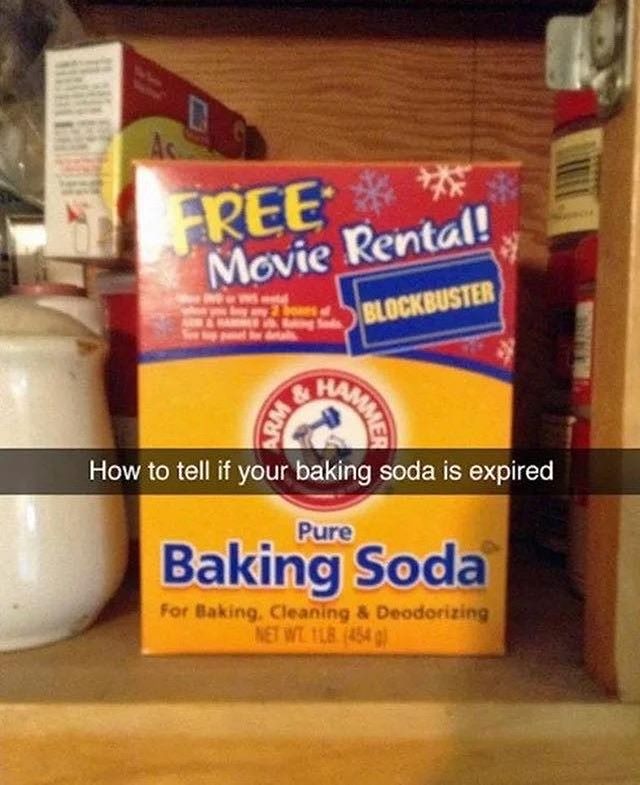 baking soda expired - Free Movie Rental! Blockbuster How to tell if your baking soda is expired You Pure Baking Soda For Baking Cleaning & Deodorizing Netwl 118