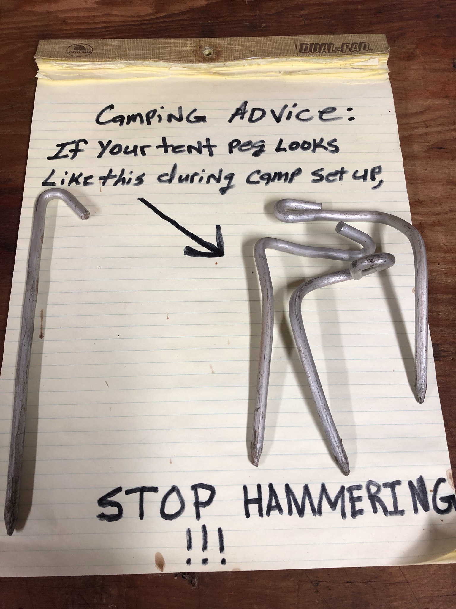 angle - NouatFr CampiNG ADVice If your tent Peg Looks this during Camp set up Stop Hammering