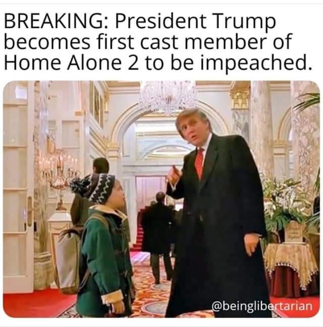 home alone 2 - Breaking President Trump becomes first cast member of Home Alone 2 to be impeached.