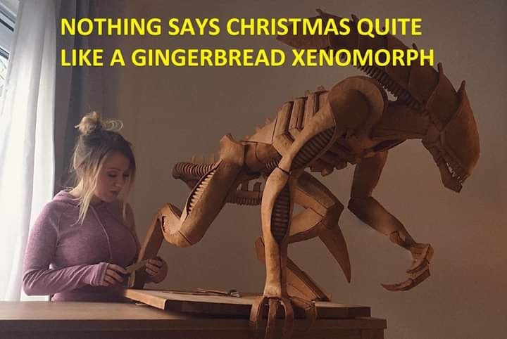 gingerbread xenomorph - Nothing Says Christmas Quite A Gingerbread Xenomorph