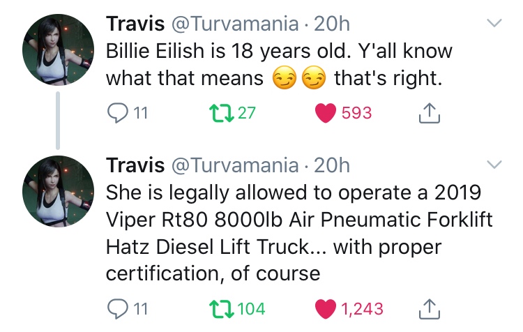 alfaaz na samajh paye tum ayushmann - Travis 20h Billie Eilish is 18 years old. Y'all know what that means e that's right. 911 1727 593 I Travis 20h She is legally allowed to operate a 2019 Viper Rt80 8000lb Air Pneumatic Forklift Hatz Diesel Lift Truck..