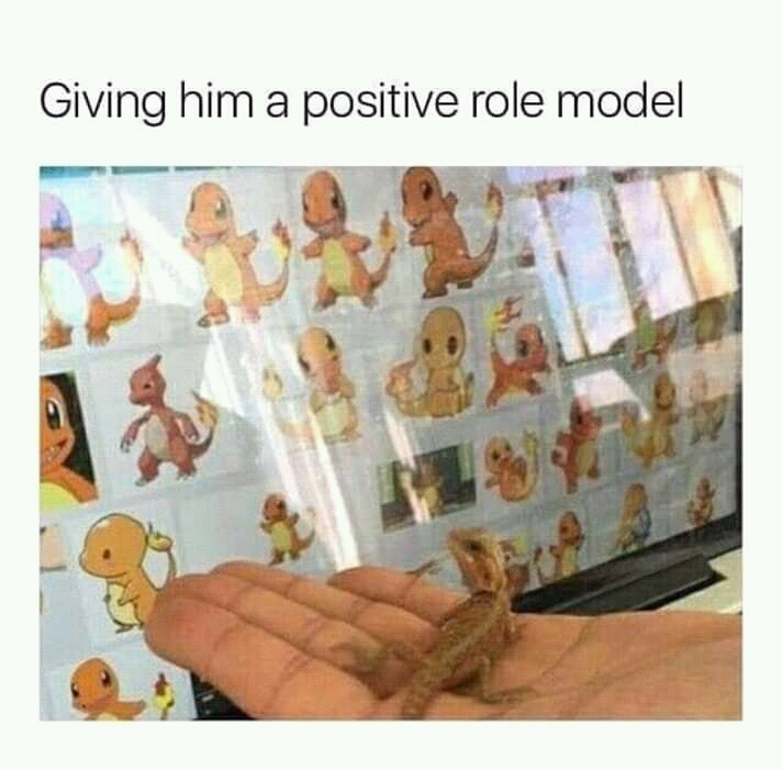 giving him a positive role model - Giving him a positive role model