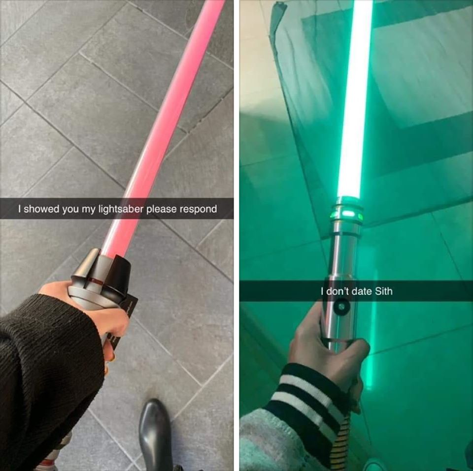 floor - I showed you my lightsaber please respond I don't date Sith