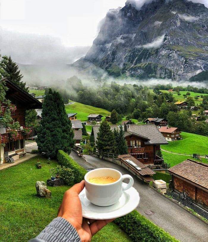 drinking coffee beautiful nature