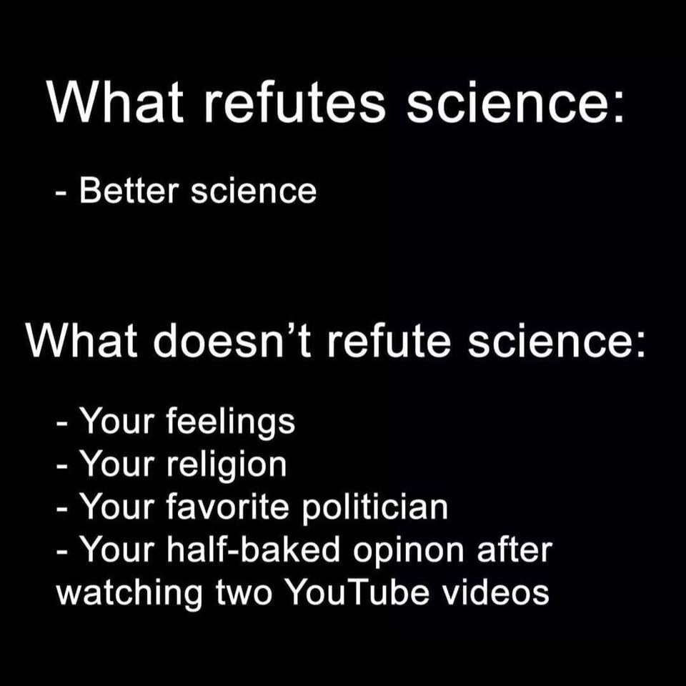 angle - What refutes science Better science What doesn't refute science Your feelings Your religion Your favorite politician Your halfbaked opinon after watching two YouTube videos